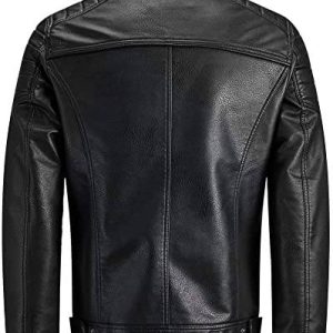 Alternative view of Men’s Black Biker Leather Jacket SI-173