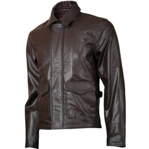 Alternative view of Lightweight Indiana Jones Brown Leather Jacket SI-130