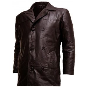 Alternative view of Liam Neeson Taken Bryan Mills Brown Leather Jacket SI-305