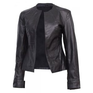 Alternative view of Timeless Black Women Designer Leather Jacket SI-503