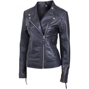 Alternative view of Women's Moto Leather Jacket SI-504